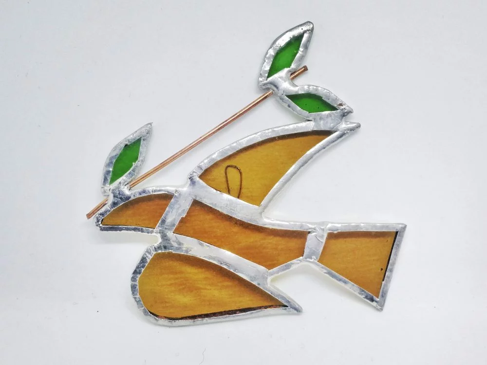 Peace Dove Stained Glass Ornament