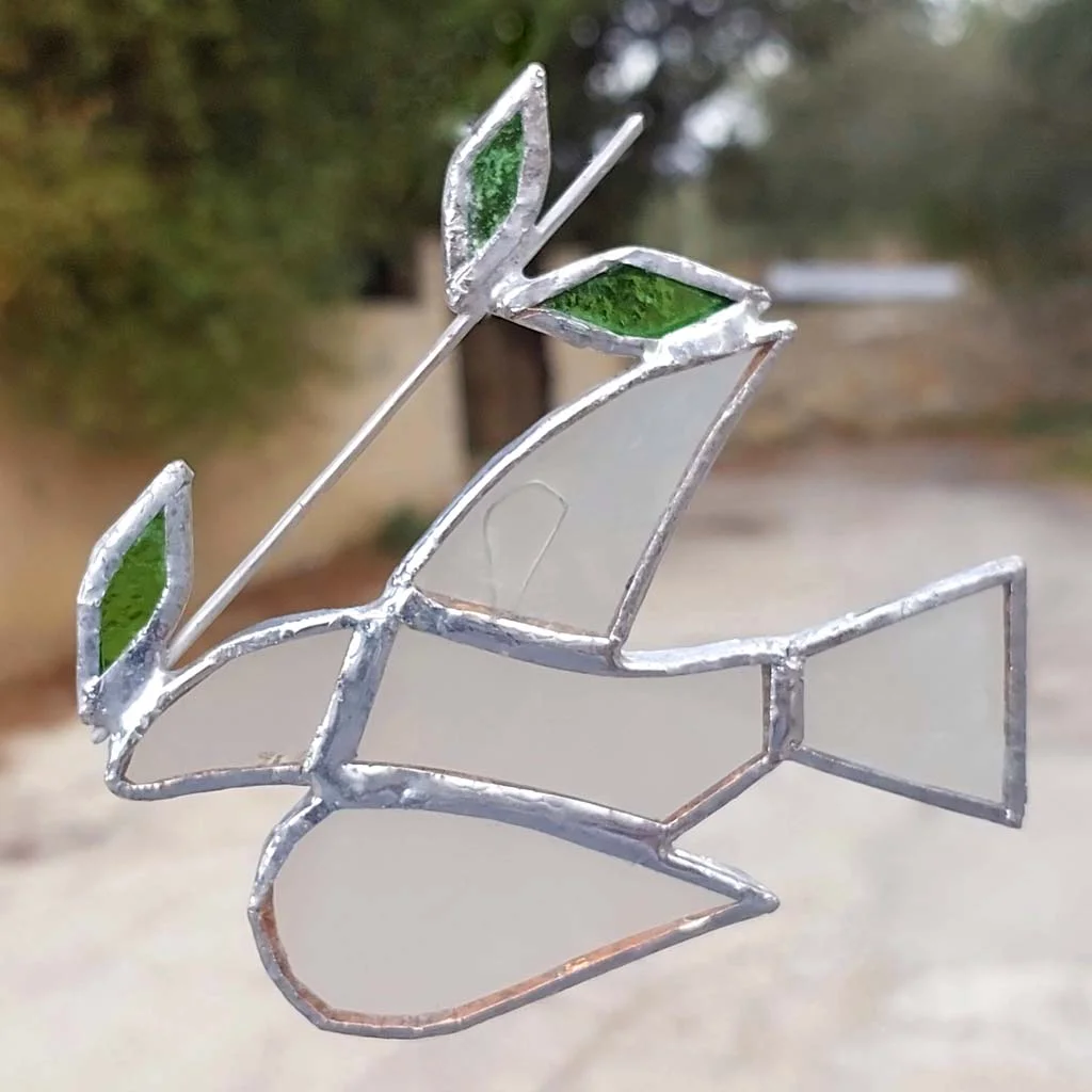 Peace Dove Stained Glass Ornament